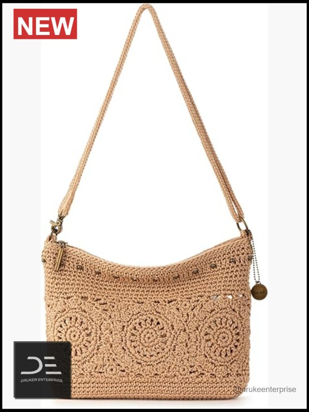 Hand-Crocheted Convertible Crossbody Purse 3-in-1 Wristlet Clutch